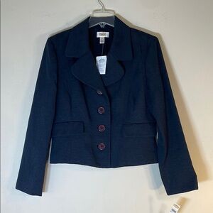 Vintage Talbots Floral Embossed Textured Four-Button Jacket. 16. NWT.